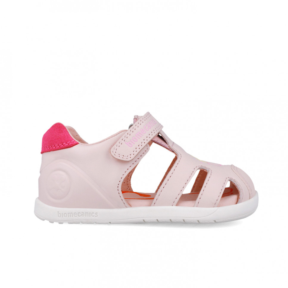Sandales Premiers Pas Biomecanics Pour Enfants - Cuir, Bout Renforcé, Semelle Souple, Fermeture Velcro - Modèle 252125
