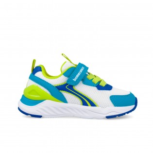 Deportivas blancas y azules...