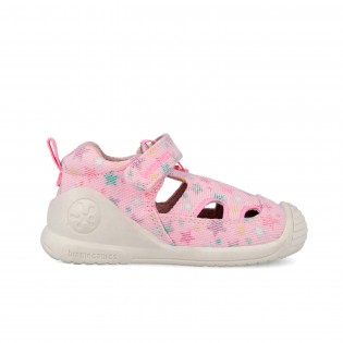 Sandalias de lona rosas...