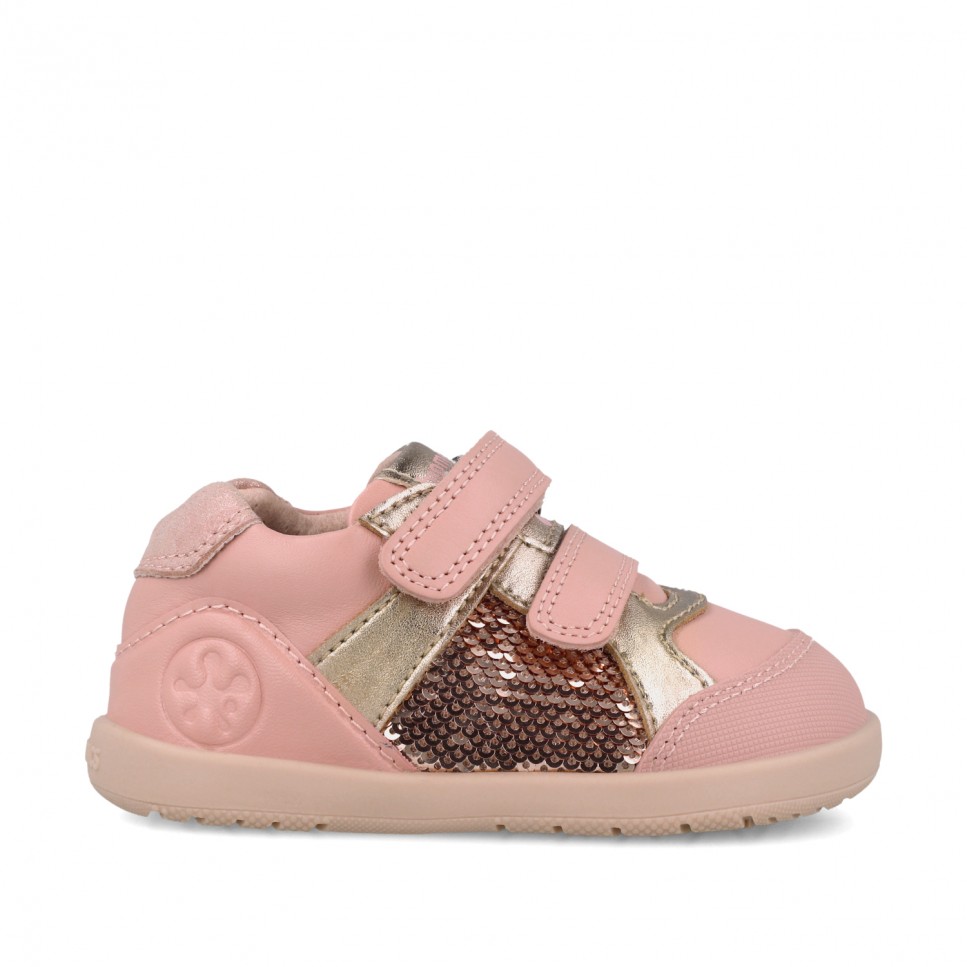 Zapatillas Barefoot rosas para primeros pasos de niña 261166-B193